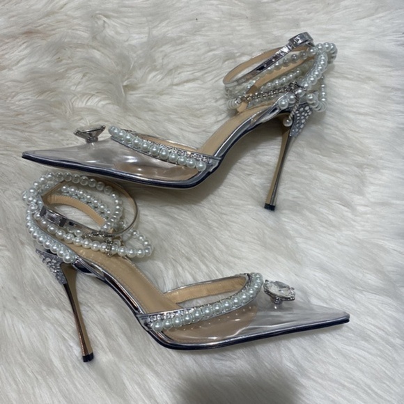 New Mach & Mach‎ Diamond of Elizabeth Imitation Pearl pointed toe pump size 36EU - Picture 5 of 15